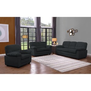 woo-50764 VEGAS SET ΣΑΛΟΝΙ - ΚΑΘΙΣΤΙΚΟ ΠΟΛΥΘΡΟΝΑ-2ΘΕΣΙΟΣ-3ΘΕΣΙΟΣ, ΥΦΑΣΜΑ ΚΟΤΛΕ ΣΚΟΥΡΟ ΓΚΡΙ