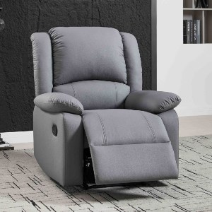 woo-50897 EVA ΠΟΛΥΘΡΟΝΑ RELAX ΣΑΛΟΝΙΟΥ - ΚΑΘΙΣΤΙΚΟΥ, PU ΣΚΟΥΡΟ ΓΚΡΙ