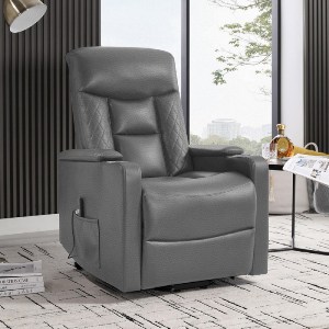 woo-50900 NANCY LIFT-RELAX ΠΟΛΥΘΡΟΝΑ ΣΑΛΟΝΙΟΥ - ΚΑΘΙΣΤΙΚΟΥ, ΥΦΑΣΜΑ ΣΚ.ΓΚΡΙ (ΗΛΕΚΤΡΙΚΗ ΑΝΑΚΛΗΣΗ)