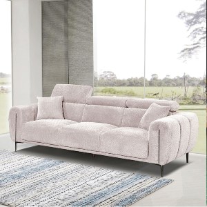 woo-51091 SEVILLE KΑΝΑΠΕΣ 3ΘΕΣΙΟΣ ΣΑΛΟΝΙΟΥ - ΚΑΘΙΣΤΙΚΟΥ, TEDDY ΥΦΑΣΜΑ ΜΠΕΖ