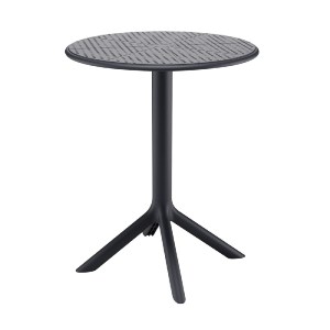 woo-51181 MODA-H ΤΡΑΠΕΖΙ ΚΗΠΟΥ - ΒΕΡΑΝΤΑΣ, PP - UV PROTECTION, ΑΠΟΧΡΩΣΗ ΜΑΥΡΟ