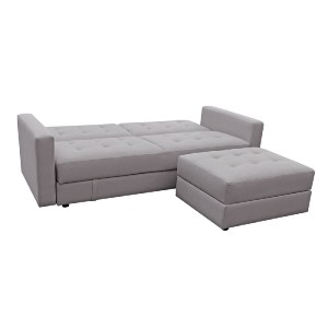 woo-51190 JACKSON ΚΑΝΑΠΕΣ - ΚΡΕΒΑΤΙ ΚΑΙ ΣΚΑΜΠΟ ΜΕ ΧΩΡΟΥΣ ΑΠΟΘΗΚΕΥΣΗΣ, ΥΦΑΣΜΑ ΜΠΕΖ