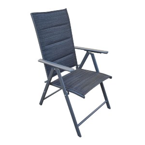 woo-51307 YARD ΠΟΛΥΘΡΟΝΑ ΚΗΠΟΥ-ΒΕΡΑΝΤΑΣ, ΠΤΥΣΣΟΜΕΝΗ, ΜΕΤΑΛΛΟ ΒΑΦΗ ΑΝΘΡΑΚΙ - PADDED TEXTILENE