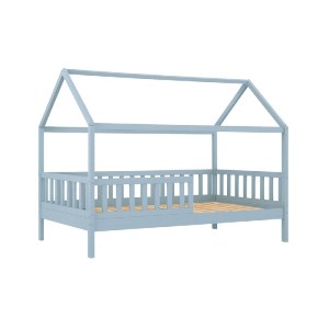woo-51328 DREAM MONTESSORI ΠΑΙΔΙΚΟ ΚΡΕΒΑΤΙ, ΓΙΑ ΣΤΡΩΜΑ 90X190CM, ΞΥΛΟ ΠΕΥΚΟΥ ΑΠΟΧΡΩΣΗ ΓΑΛΑΖΙΟ