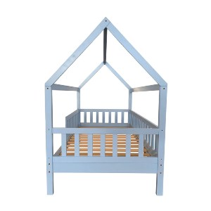 woo-51329 DREAM MONTESSORI ΠΑΙΔΙΚΟ ΚΡΕΒΑΤΙ, ΓΙΑ ΣΤΡΩΜΑ 90X190CM, ΞΥΛΟ ΠΕΥΚΟΥ ΑΠΟΧΡΩΣΗ ΓΑΛΑΖΙΟ