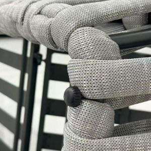 woo-51340 MAJORCA ΞΑΠΛΩΣΤΡΑ, ΑΛΟΥΜΙΝΙΟ ΜΕ OLEFIN ROPE ΓΚΡΙ, ΜΑΞΙΛΑΡΙ ΑΝΟΙΧΤΟ ΓΚΡΙ