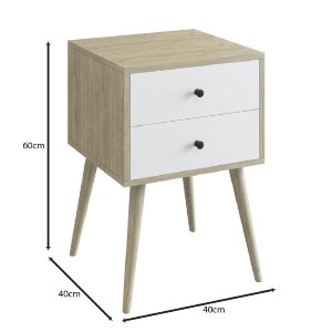 woo-51376_e-00025484_9-huge ALIDA ΚΟΜΟΔΙΝΟ ΜΕ 2 ΣΥΡΤΑΡΙΑ, ΑΠΟΧΡΩΣΗ SONOMA - ΑΣΠΡΟ