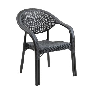 woo-51396 BAMBOO PRO ΠΟΛΥΘΡΟΝΑ ΚΗΠΟΥ - ΒΕΡΑΝΤΑΣ ΣΤΟΙΒΑΖΟΜΕΝΗ, PP-UV (RATTAN LOOK) ΑΝΘΡΑΚΙ