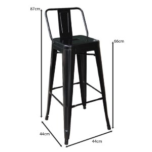 woo-51710_e-00026401_9-huge RELIX ΣΚΑΜΠΟ BAR ΜΕ ΠΛΑΤΗ, ΜΕΤΑΛΛΟ ΒΑΦΗ ΜΑΥΡΟ, ΥΨΟΣ ΚΑΘΙΣΜΑΤΟΣ 66CM