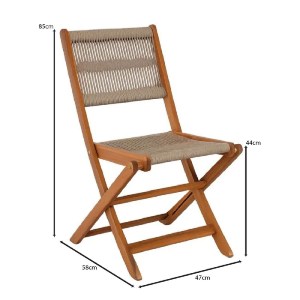 woo-51865 SPRING ΚΑΡΕΚΛΑ ΠΤΥΣΣΟΜΕΝΗ ΒΕΡΑΝΤΑΣ - ΚΗΠΟΥ, ΞΥΛΟ ΑΚΑΚΙΑ ΦΥΣΙΚΟ, ROPE WICKER ΜΠΕΖ