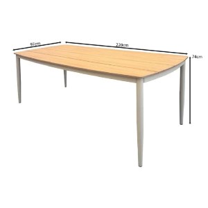 woo-51894_e-00026586_9-huge DENVER ΤΡΑΠΕΖΙ ΚΗΠΟΥ-ΒΕΡΑΝΤΑΣ, ΑΛΟΥΜΙΝΙΟ ΑΠΟΧΡΩΣΗ ΜΠΕΖ, POLYWOOD ΦΥΣΙΚΟ