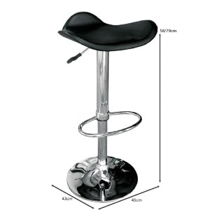woo-51910_e-00005673_9-huge SADDLE ΣΚΑΜΠΟ BAR, ΒΑΣΗ ΧΡΩΜΙΟ, PVC ΜΑΥΡΟ, ΡΥΘΜΙΣΗ ΥΨΟΥΣ, ΠΕΡΙΣΤΡΕΦΟΜΕΝΟ
