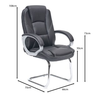 woo-52090_e-00026721_9-huge BF6950VW ΠΟΛΥΘΡΟΝΑ ΓΡΑΦΕΙΟΥ ΕΠΙΣΚΕΠΤΗ, PU ΜΑΥΡΟ, ΒΑΣΗ ΧΡΩΜΙΟ