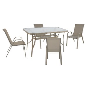 woo-52320_e-00026150_1-huge RIO SET ΚΗΠΟΥ - ΒΕΡΑΝΤΑΣ: ΤΡΑΠΕΖΙ + 4 ΠΟΛΥΘΡΟΝΕΣ ΜΕΤΑΛΛΟ ΒΑΦΗ ΜΠΕΖ, TEXTILENE ΜΠΕΖ