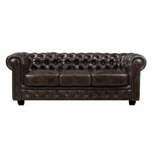 woo-95704 CHESTERFIELD 689 ΚΑΝΑΠΕΣ ΣΑΛΟΝΙΟΥ ΚΑΘΙΣΤΙΚΟΥ 3ΘΕΣΙΟΣ / ΔΕΡΜΑ ΚΑΦΕ