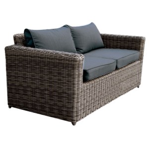 woo-95982 ARIZONA 2ΘΕΣΙΟΣ ΚΑΝΑΠΕΣ 4MM HALFROUND WICKER GREY / BROWN