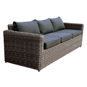 woo-95983 ARIZONA 3ΘΕΣΙΟΣ ΚΑΝΑΠΕΣ 4MM HALFROUND WICKER GREY / BROWN