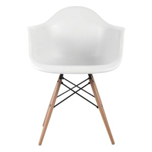 woo-96312 ALEA WOOD ΠΟΛΥΘΡΟΝΑ ΤΡΑΠΕΖΑΡΙΑΣ ΞΥΛΟ PP / ΑΣΠΡΟ