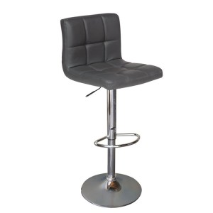 woo-99011 LINO ΣΚΑΜΠΩ BAR ΧΡΩΜΙΟ / PU ΓΚΡΙ