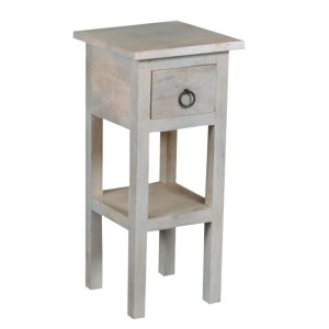 woo-99254 MAISON CLASSIC ΕΠΙΠΛΟ STAND / ΞΥΛΟ MANGO ANTIQUE ΑΣΠΡΟ