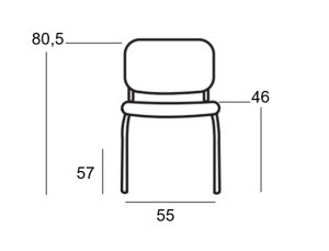 Zougris - 01.0228 MILOS PP ΜΑΥΡΟ ΚΑΡΕΚΛΑ ΒΑΦΗΣ 55X57X80.5ΕΚ.