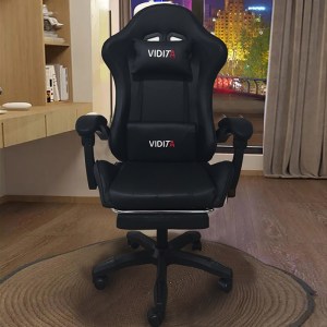 zougris-01.0293 A6060 ΜΑΥΡΟ ΠΟΛΥΘΡΟΝΑ GAMING/ΜΕ ΥΠΟΠΟΔΙΟ
