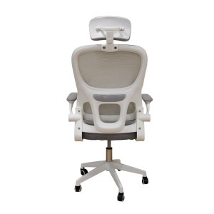 zougris-01.0294.1 A9935 WHITE/GREY MESH ΚΑΡΕΚΛΑ ΓΡΑΦΕΙΟΥ 62Χ64Χ42-114/52-125ΕΚ.