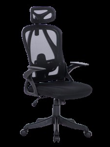 zougris-01.0388 A8982 ΜΑΥΡO MESH ΠΟΛΥΘΡΟΝΑ ΓΡΑΦΕΙΟΥ 58X64X120/130ΕΚ.