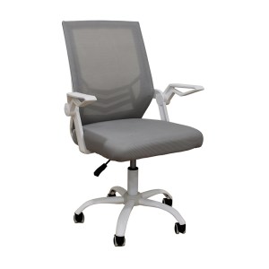 zougris-01.0423.1 A1830 ΛΕΥΚΟ/ΓΚΡΙ MESH ΠΟΛΥΘΡΟΝΑ ΓΡΑΦΕΙΟΥ 62X54X44-91/53-100ΕΚ.