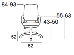 Zougris - 01.0747 A1850 S ΧΡΩΜΙΟ/ΜΠΛΕ MESH ΠΟΛΥΘΡΟΝΑ ΓΡΑΦΕΙΟΥ