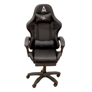 zougris-01.0810 A9950 ΜΑΥΡΟ PVC ΠΟΛΥΘΡΟΝΑ GAMING/ΜΕ ΥΠΟΠΟΔΙΟ 61Χ62Χ45-118/54-127ΕΚ.