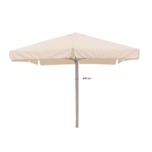 zougris-05.0095 ΟΜΠΡΕΛΑ 4X4X3,88M ΤΗΛΕΣΚΟΠΙΚΗ OFF WHITE ALUM. 8ΑΚΤ.17X27X1.2MM ΙΣΤΟΣ 1Φ.60Χ1.6MM
