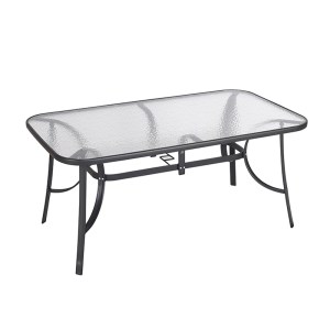 zougris-06.8084 DENIM ΑΝΘΡΑΚΙ 150Χ90X71ΕΚ. ΜΕΤΑΛΛΙΚΟ ΤΡΑΠΕΖΙ