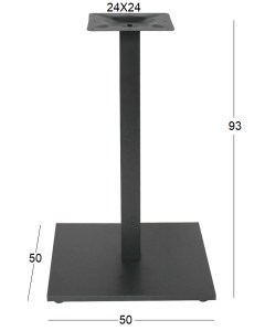 Zougris - 08.0067H FLAT PROMO ΜΕΣΑΙΟΥ ΥΨΟΥΣ 50Χ50Χ93ΕΚ. ΒΑΣΗ ΜΕΤΑΛΛΙΚΗ ΜΕ ΡΕΓ/ΡΟΥΣ