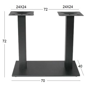 Zougris - 08.0069 FLAT PROMO 70Χ40Χ72ΕΚ.ΜΑΚΡ/ΝΗ ΒΑΣΗ ΜΕΤΑΛΛΙΚΗ ΜΕ ΡΕΓ/ΡΟΥΣ