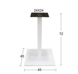 Zougris - 08.0232 FLAT PROMO ΛΕΥΚΗ 45Χ45Χ72ΕΚ.(Π/Ρ)ΒΑΣΗ ΜΕΤΑΛΛΙΚΗ ΜΕ ΡΕΓ/ΡΟΥΣ