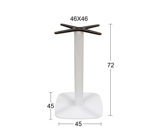 Zougris - 08.0233 FLAT-S ΛΕΥΚΗ 45Χ45Χ72ΕΚ.(Σ)ΒΑΣΗ ΜΕΤΑΛΛΙΚΗ 11.6KG