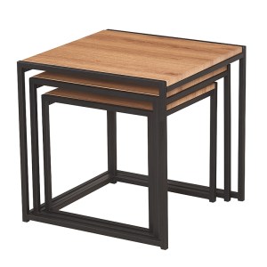 zougris-09.0069 ALBA SET 3 ΤΜΧ ΤΡΑΠΕΖΑΚΙΑ OAK GRAIN