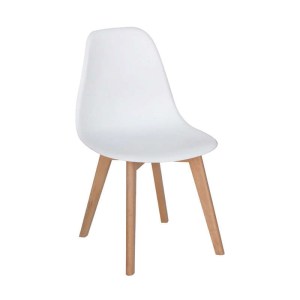 Zougris - 10.0093.S ΚΑΡΕΚΛΑ ΤΡΑΠΕΖΑΡΙΑΣ ΞΥΛΙΝΗ 4ΤΜΧ LOFT PLUS ΛΕΥΚΟ PP 46X46X41-81ΕΚ.