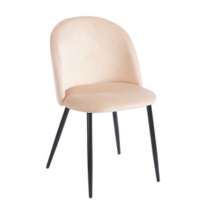 zougris-11.1229.2 RIO BEIGE VELVET ΥΦΑΣΜΑ ΚΑΡΕΚΛΑ ΜΕΤΑΛΛΙΚΗ 50X52X81ΕΚ.