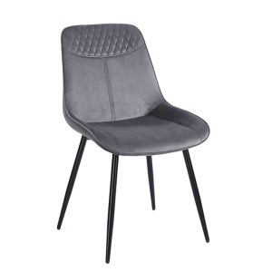 zougris-11.1572 TEREA GREY VELVET ΥΦΑΣΜΑ ΚΑΡΕΚΛΑ ΜΕΤΑΛΛΙΚΗ 51X58X87ΕΚ.