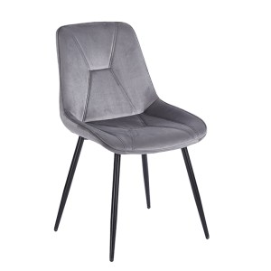 zougris-11.1606 SILVIA GREY VELVET ΥΦΑΣΜΑ ΚΑΡΕΚΛΑ ΜΕΤΑΛΛΙΚΗ 51X58X87ΕΚ.
