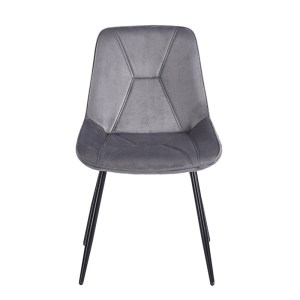zougris-11.1606 SILVIA GREY VELVET ΥΦΑΣΜΑ ΚΑΡΕΚΛΑ ΜΕΤΑΛΛΙΚΗ 51X58X87ΕΚ.