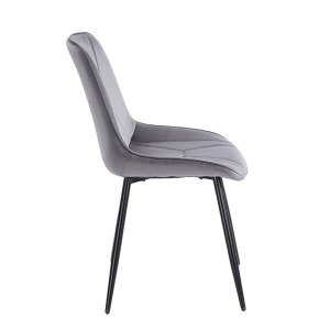 zougris-11.1606 SILVIA GREY VELVET ΥΦΑΣΜΑ ΚΑΡΕΚΛΑ ΜΕΤΑΛΛΙΚΗ 51X58X87ΕΚ.