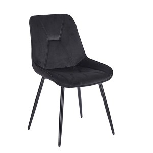 zougris-11.1606.1 SILVIA BLACK VELVET ΥΦΑΣΜΑ ΚΑΡΕΚΛΑ ΜΕΤΑΛΛΙΚΗ 51X58X87ΕΚ.