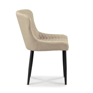 zougris-11.1611.S ΚΑΡΕΚΛΑ ΤΡΑΠΕΖΑΡΙΑΣ ΜΕΤΑΛΛΙΚΗ 2ΤΜΧ LION BEIGE ΥΦΑΣΜΑ 48X55X50-86ΕΚ.