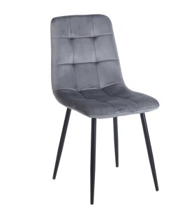 zougris-11.1617 OSCAR GREY VELVET ΥΦΑΣΜΑ ΚΑΡΕΚΛΑ ΜΕΤΑΛΛΙΚΗ 43Χ51Χ90ΕΚ.