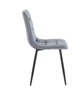 zougris-11.1617 OSCAR GREY VELVET ΥΦΑΣΜΑ ΚΑΡΕΚΛΑ ΜΕΤΑΛΛΙΚΗ 43Χ51Χ90ΕΚ.
