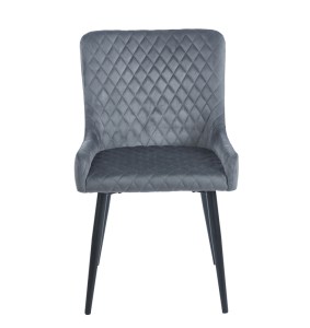zougris-11.1625 VANESA GREY VELVET ΥΦΑΣΜΑ ΚΑΡΕΚΛΑ ΜΕΤΑΛΛΙΚΗ