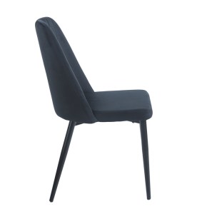 zougris-11.1634 OLIVIA BLACK VELVET/PU ΚΑΡΕΚΛΑ ΜΕΤΑΛΛΙΚΗ